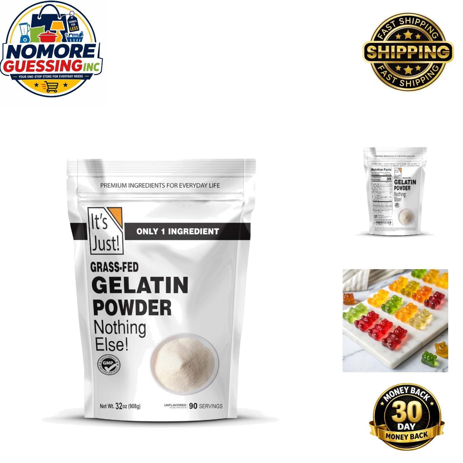 Heavy Metal Tested Gelatin Powder 2lb – Ideal for Healthy Recipes & Keto Diets