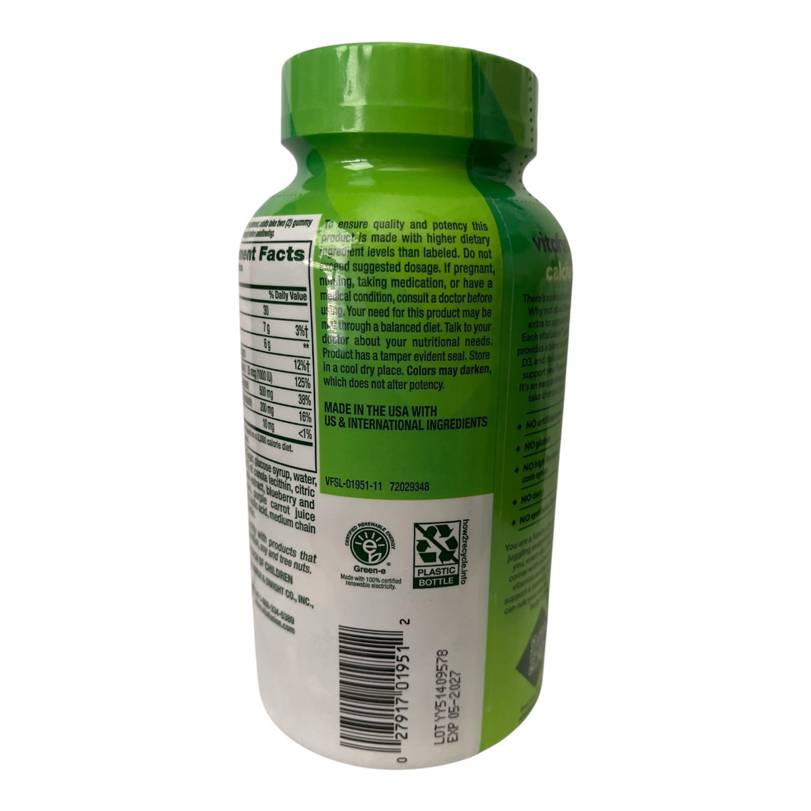 Vitafusion Calcium + Vitamin D3 Gummies 100 Ct Fruit & Cream Bones & Teeth