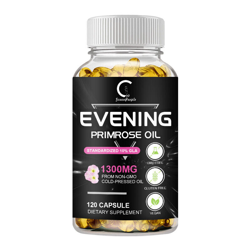 Evening Primrose Oil Capsules 1300MG with GLA -Anti-Aging,Whitening 240 Capsules