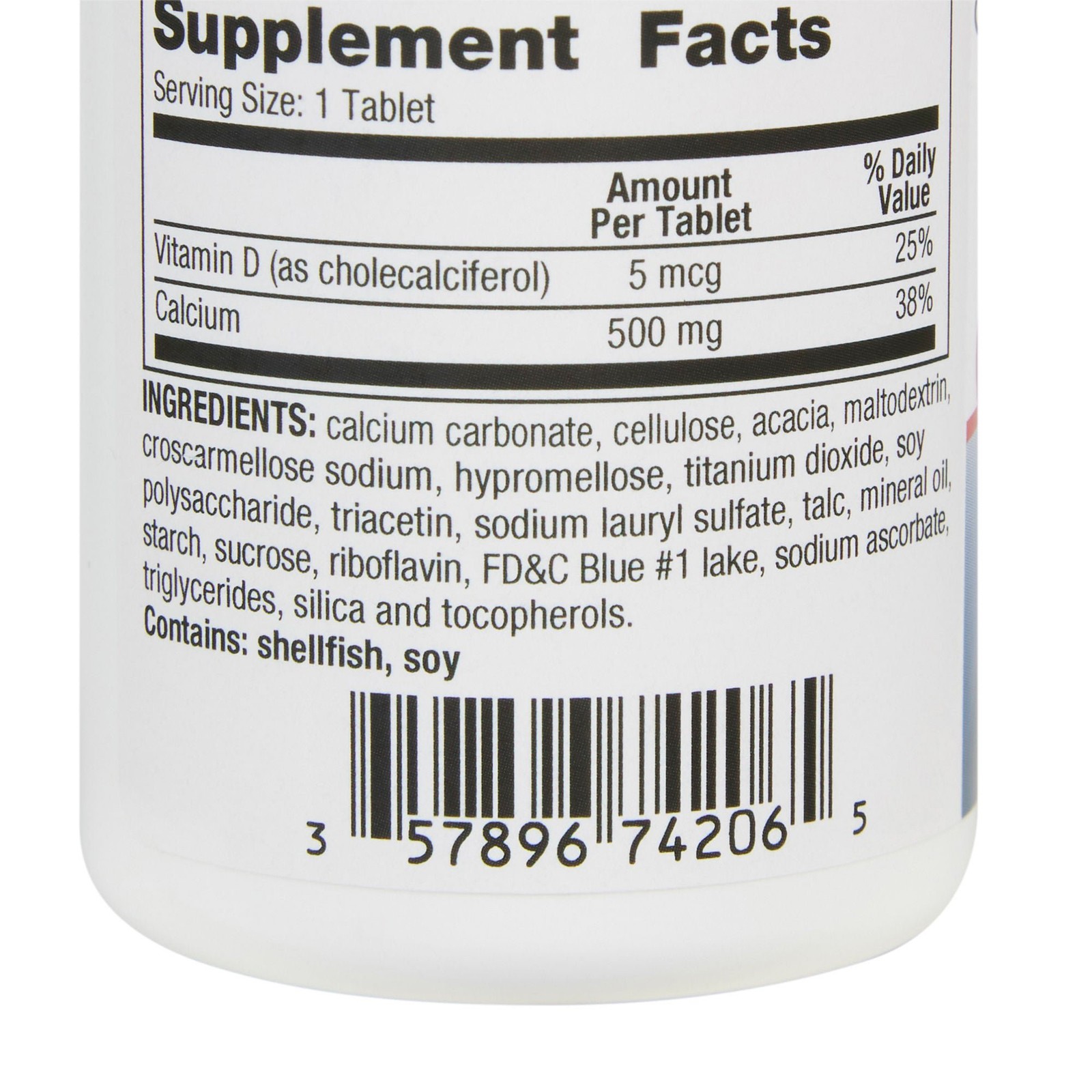Geri-Care Calcium Tablet 500 mg 742-06-GCP 1 Bottle 60 per Bottle
