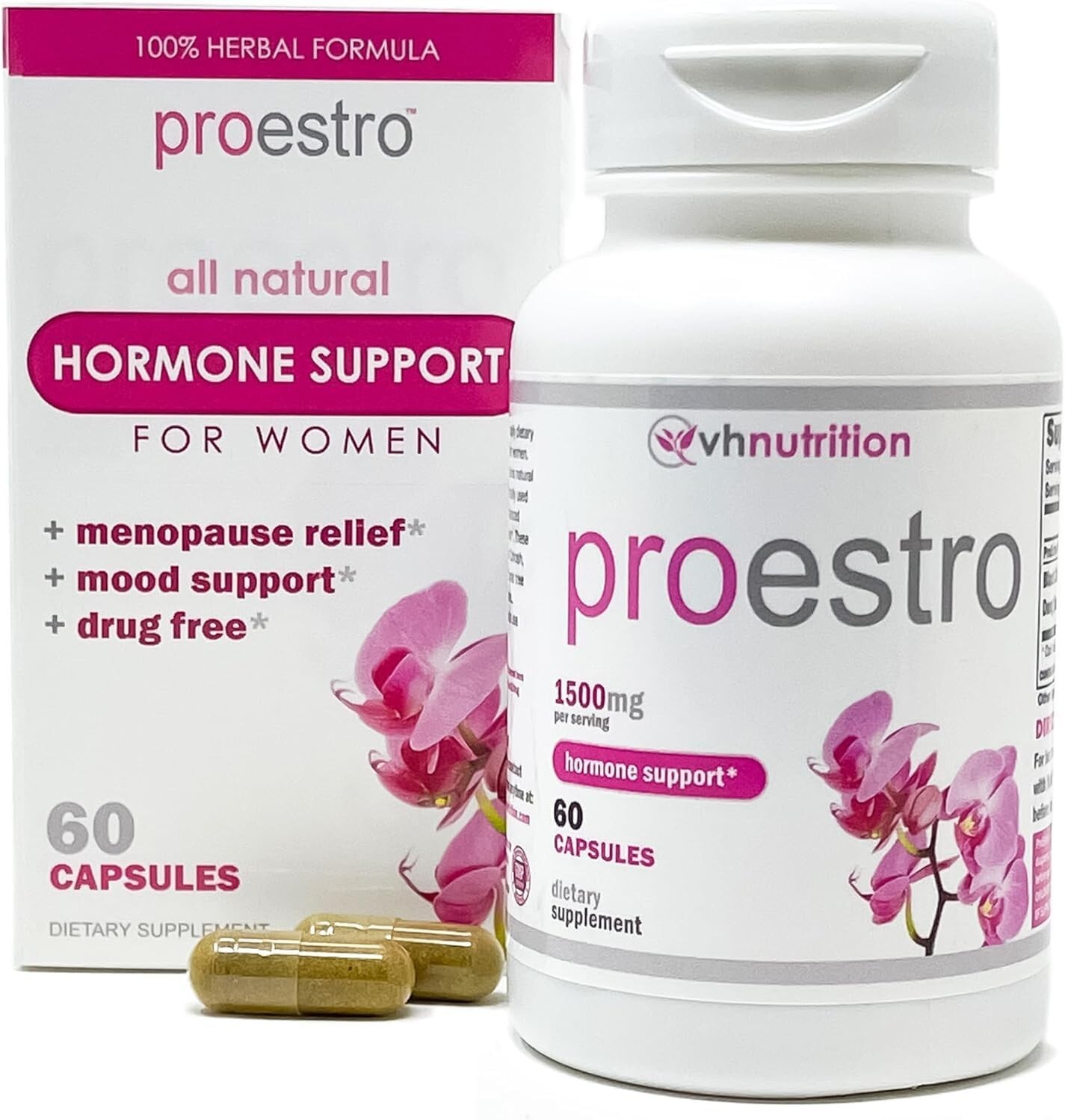 PROESTRO | Estrogen Support Supplement for Women | 60 Easy-to-Swallow Capsules