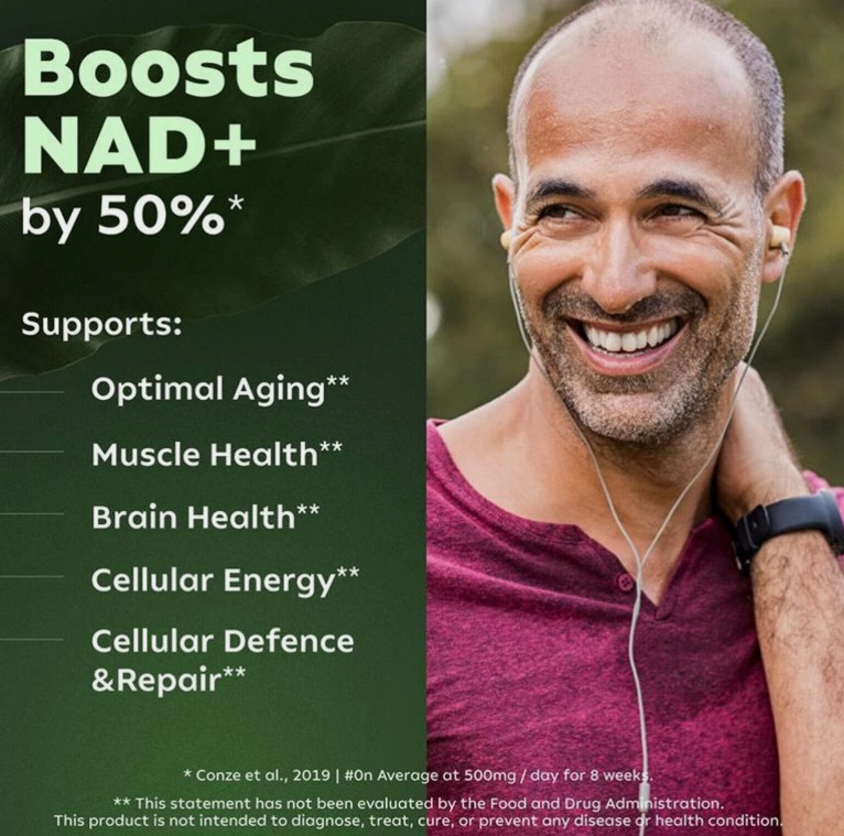 80 Capsules- NAD Supplement Nicotinamide 900mg Resveratrol Riboside Anti-Aging