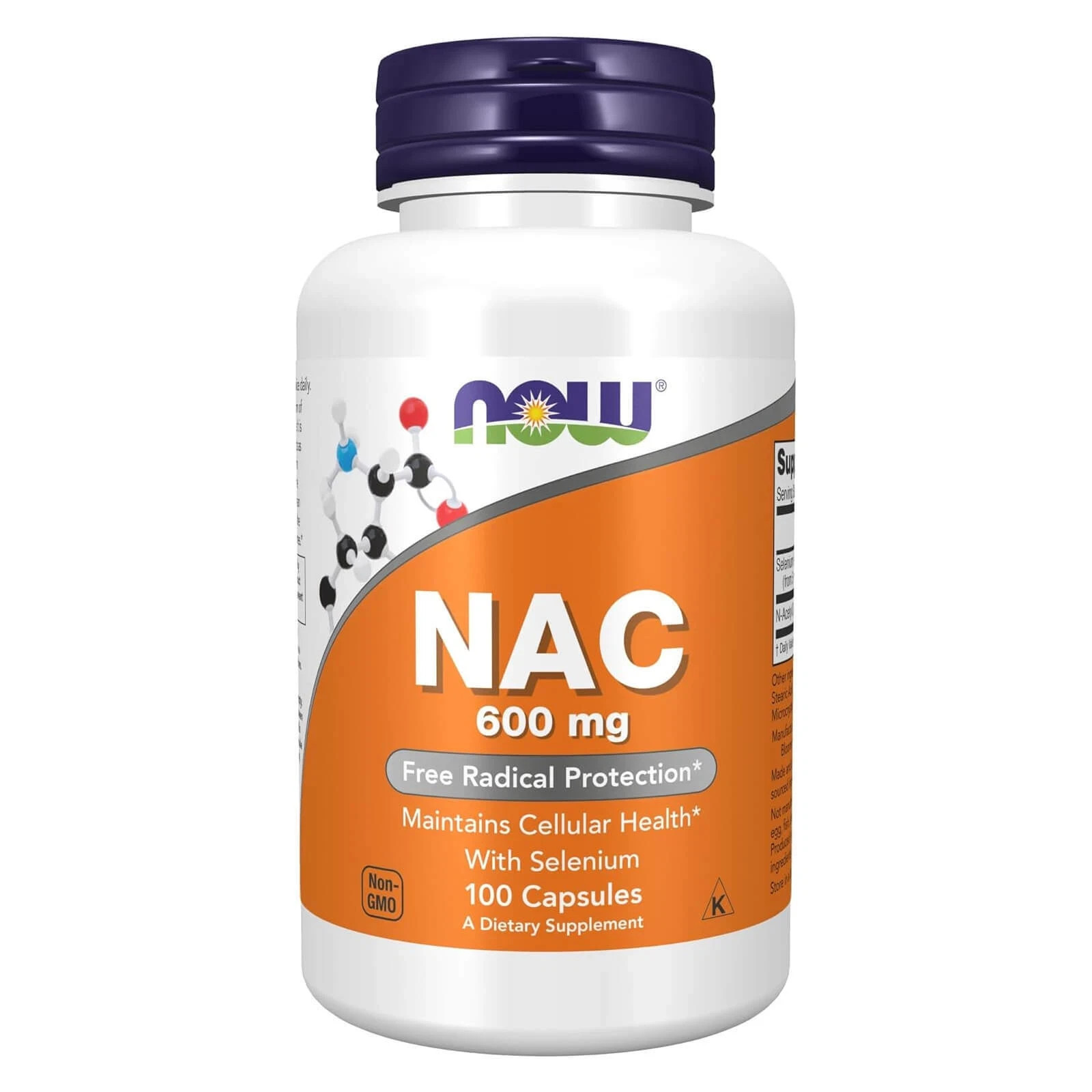NOW NAC 600mg with Selenium 100 Capsules Dietary Supplement Non GMO