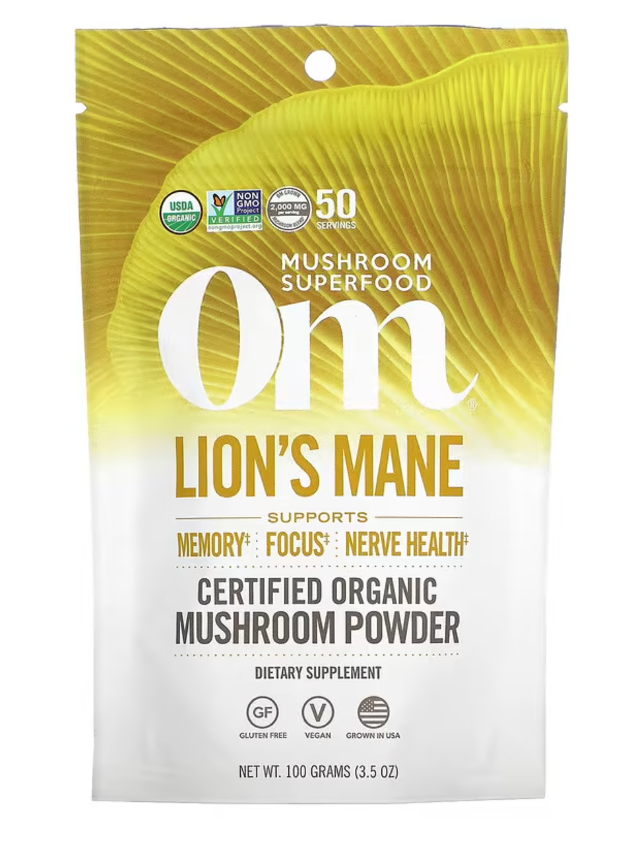 Organic Mushroom Nutrition Lion’s Mane – Certified Organic Mushroom Powder 10/25