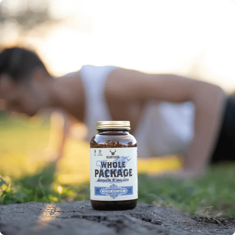 Heart And Soil Whole Package Male Performance Supplement 180 Capsules Grass Fed