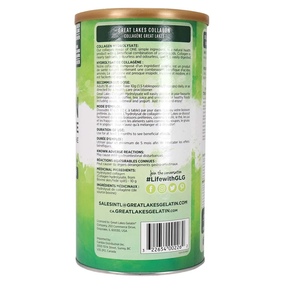 Collagen Peptides Powder for Skin, Hair, Nails & Joints – Non-GMO, Keto, 16 oz