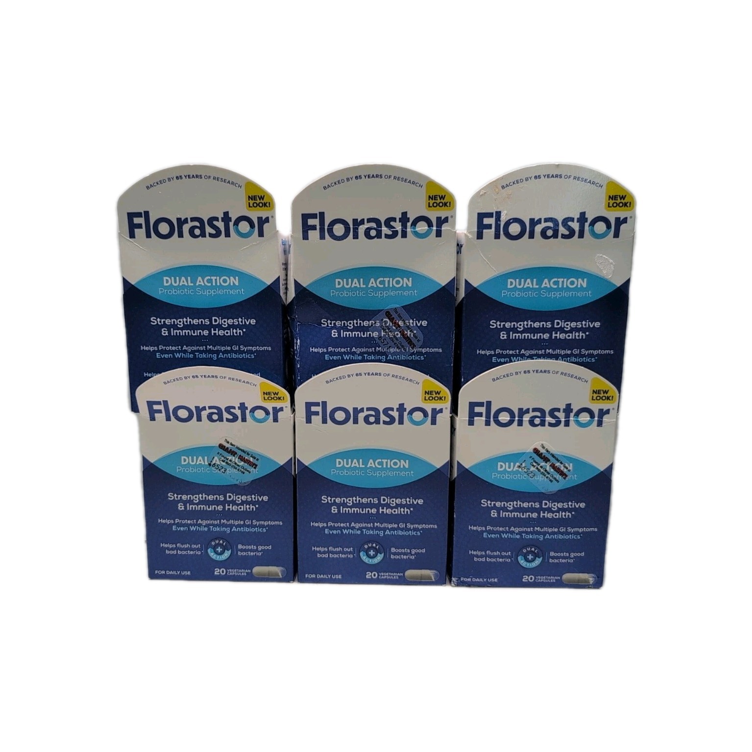(6) Florastor Daily Probiotic Supplement – 20 Capsules Each Box Exp. 04/2027+
