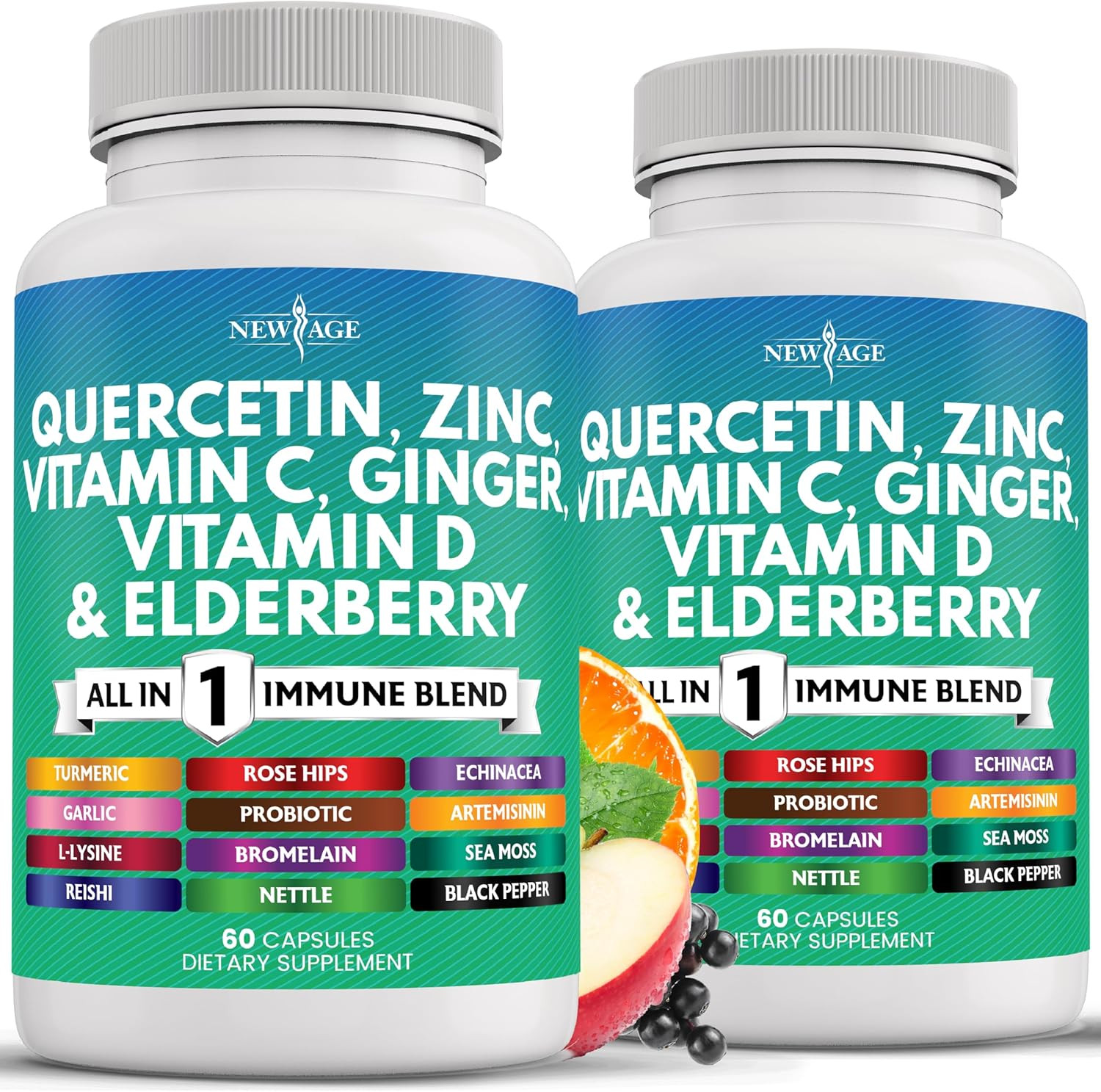 Zinc Vitamin C,D Bromelain-Nettle Supplement withArtemisinin,Echinacea-120 Count