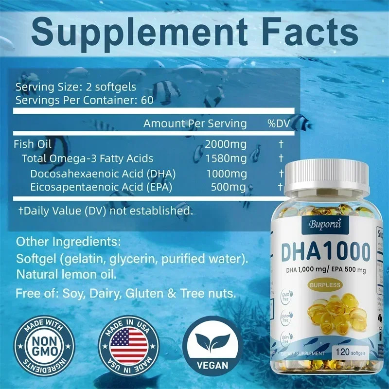 DHA 240pcs – Relieve Brain and Joint Fatigue, Support Bone and Heart Health