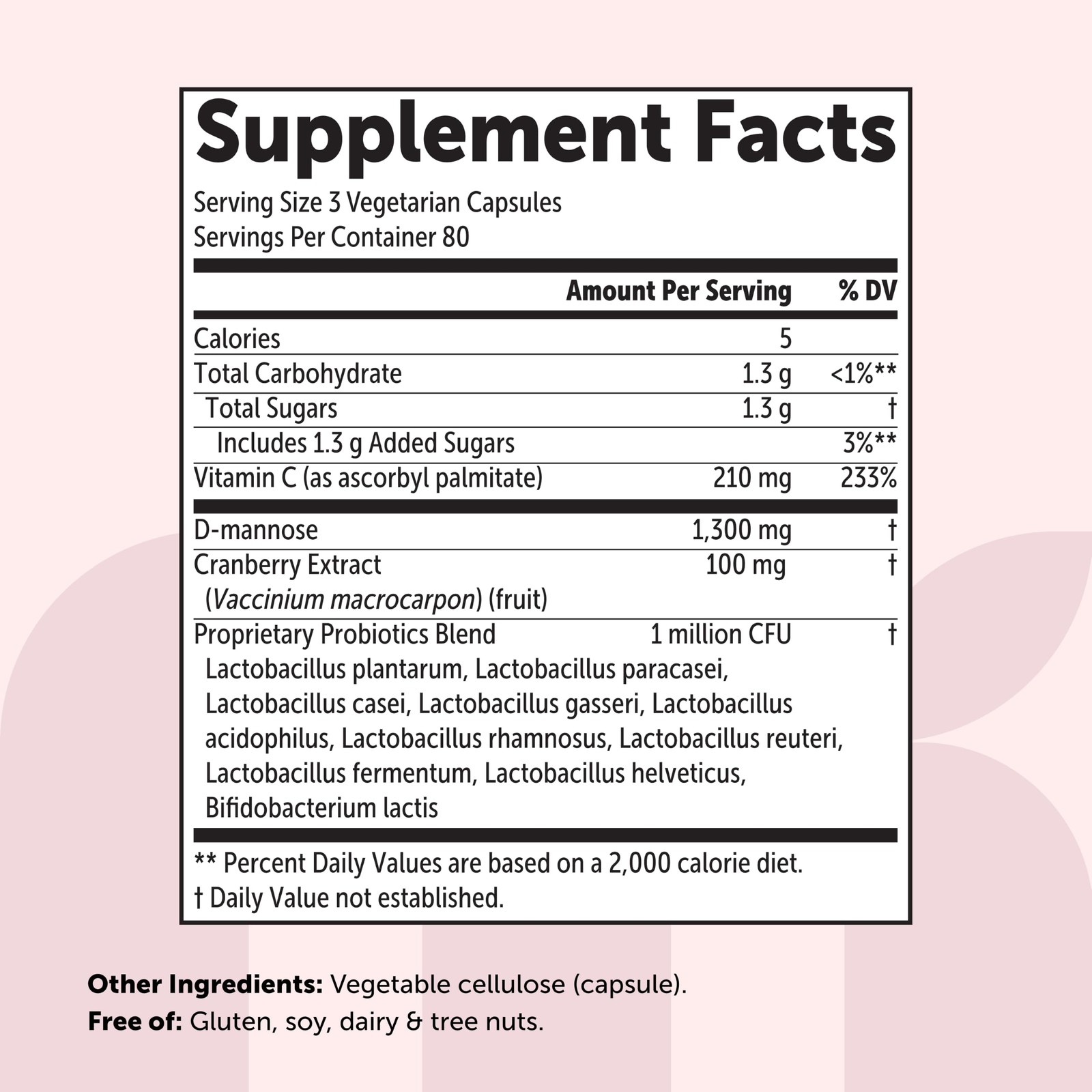 Micro Ingredients D Mannose 1,300mg Per Serving with 240 Count (Pack of 1)