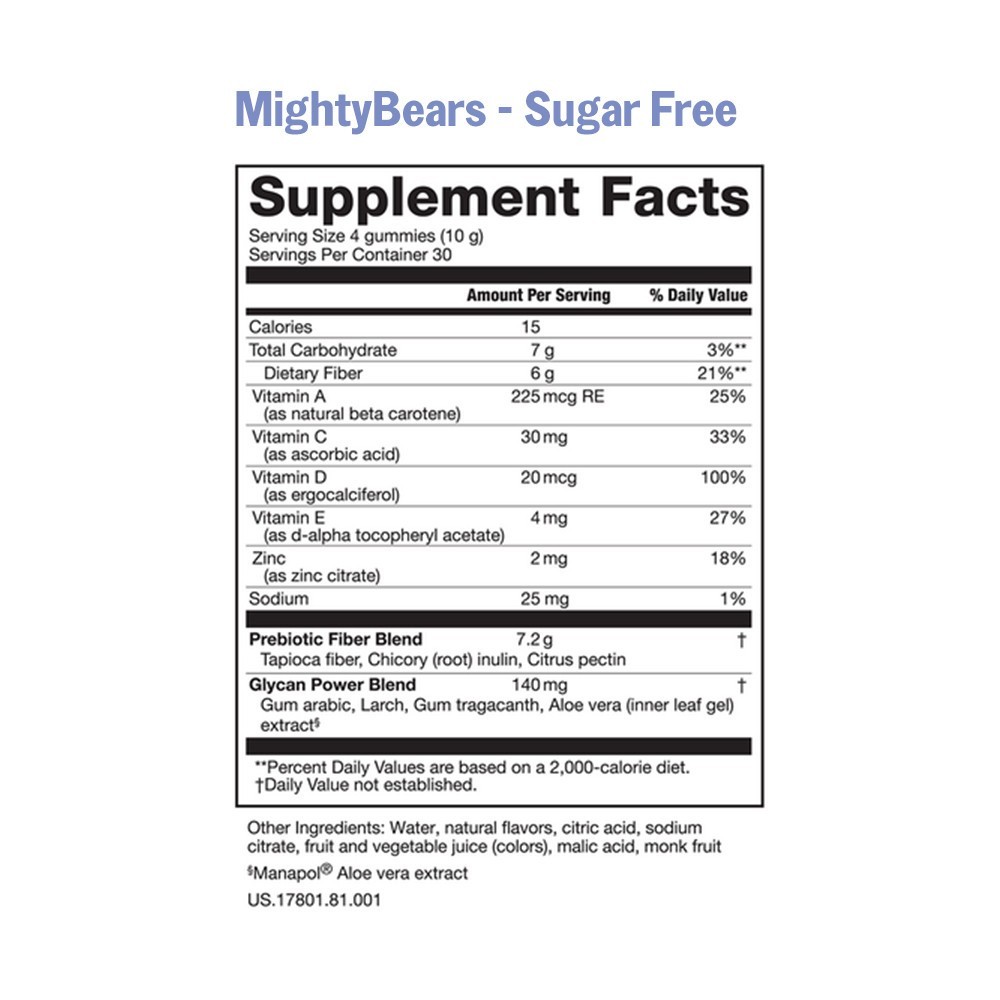 Mannatech MightyBears Grape Berry Flavor Kids Antioxidant Sugar Free 120pc NEW