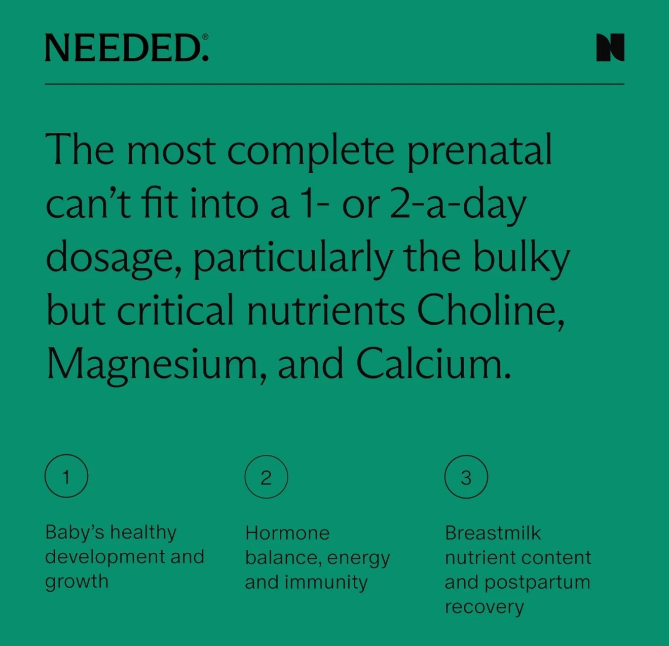 Needed Prenatal Multi Essentials Dietary Supplement 240 Capsules BB 01/2028