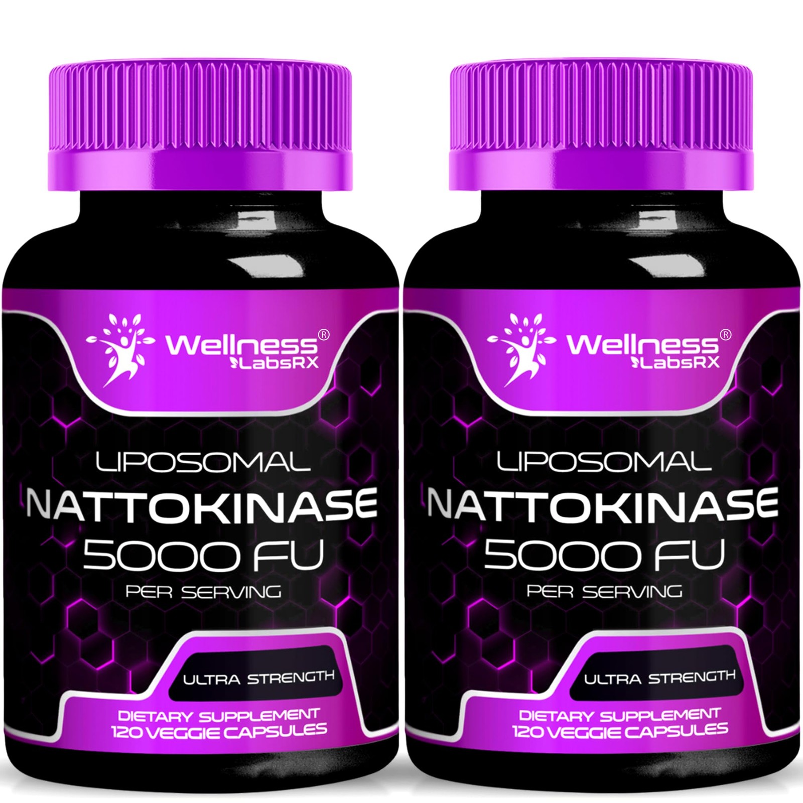 Nattokinase 5000 FU Supplement 120ct x2 Japanese Natto Enzyme Capsules