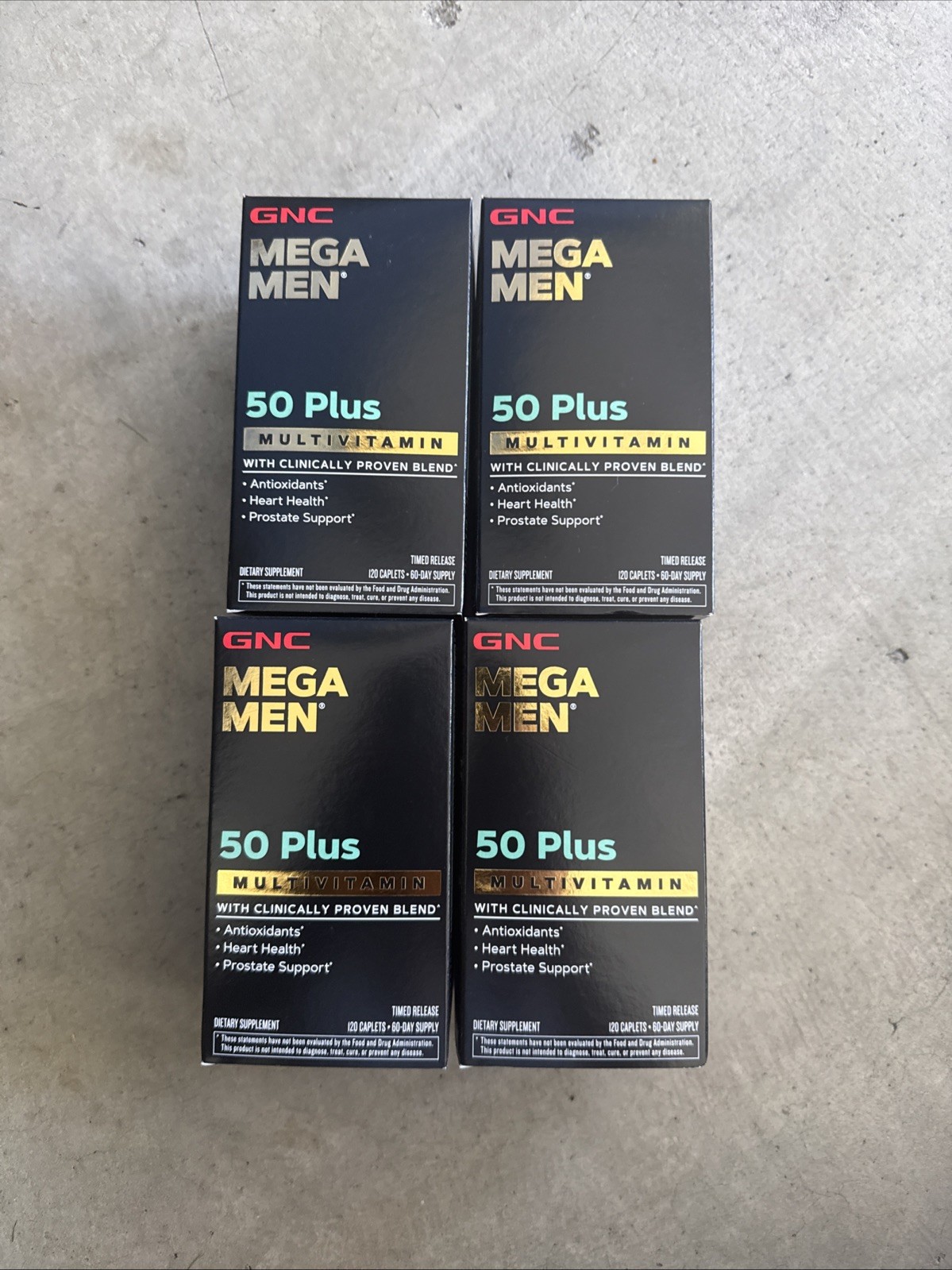 4 X. GNC Mega Men 50 Plus 120 Caplets Free Shipping Expiry 08/2027