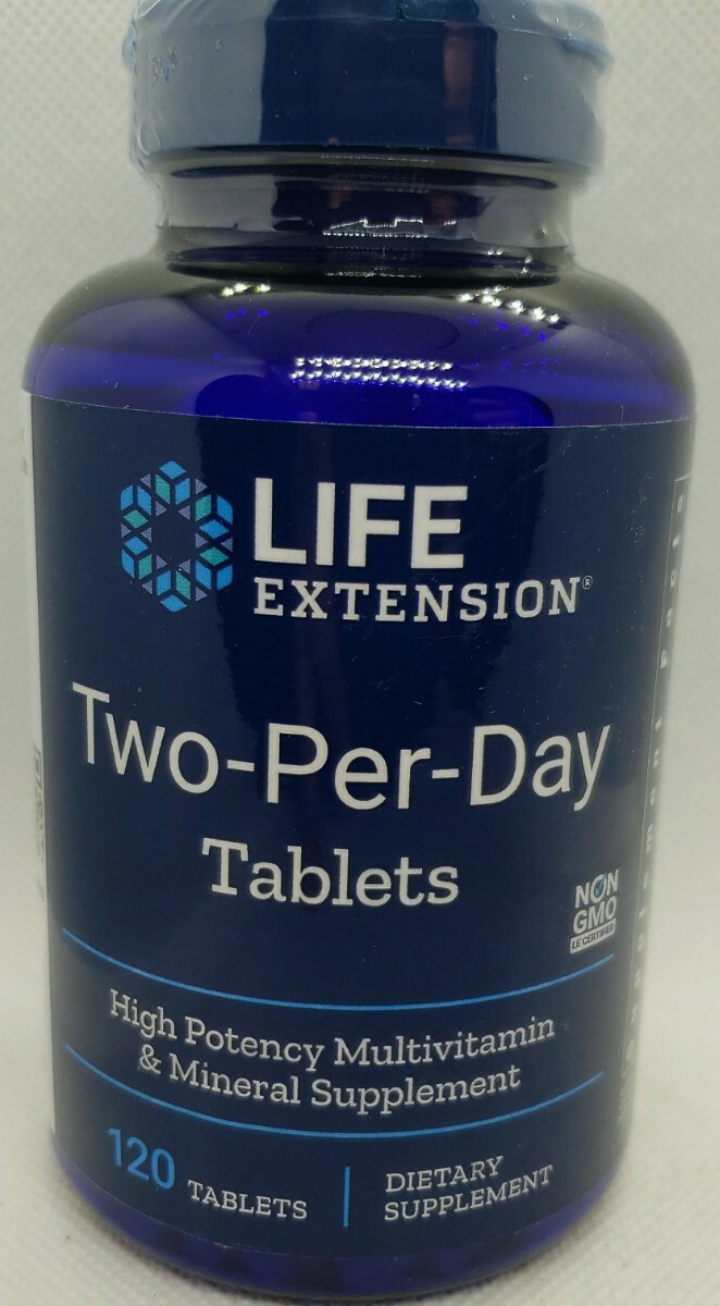 Life Extension Two-Per-Day Tablets High Potency Multivitamin, 120 tablets