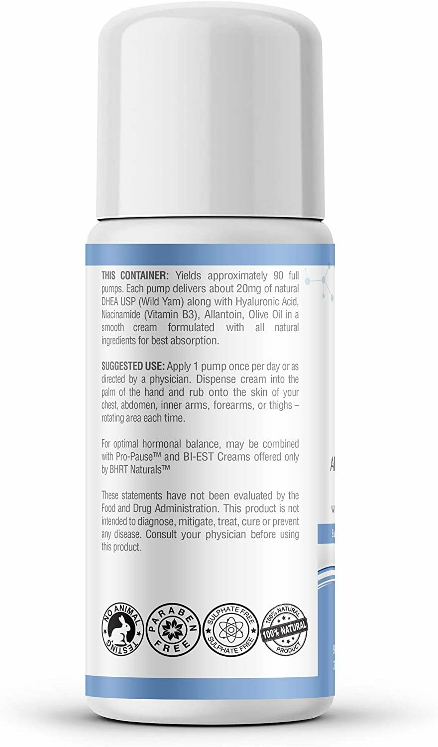 DHEA Cream 20mg for Men & Women Bioidentical DHEA USP Natural DHEA Supplement