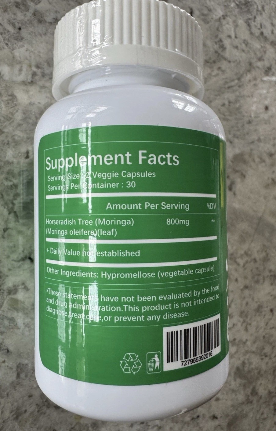 Moringa Capsules | 800mg Pure Moringa Powder Capsules