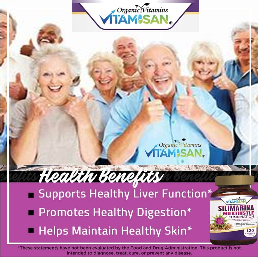 Naturals 3 PACK Milk Thistle Silimarina 120 Capsules Made in USA organic vitamin