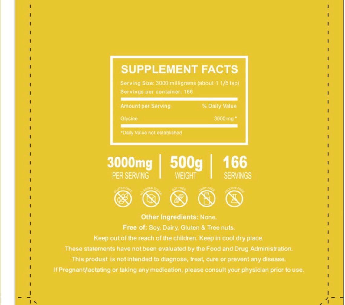Glycine Powder Unflavored Amino Acid Supplement 1kg