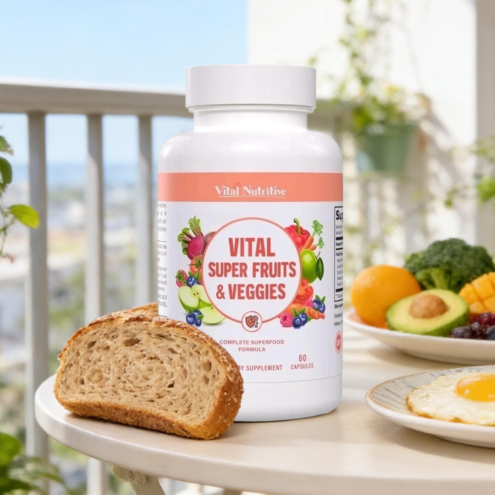 Vital Super Fruits and Veggies Powerful Daily Superfood 60 Capsules