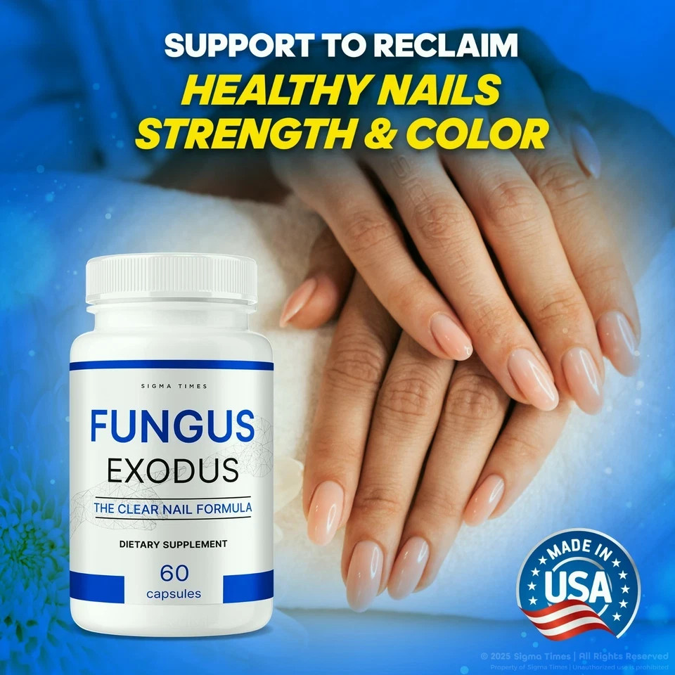 Fungus Exodus Pills to Combat Toenail Fungus and Restore Nail Health 60ct, FS!