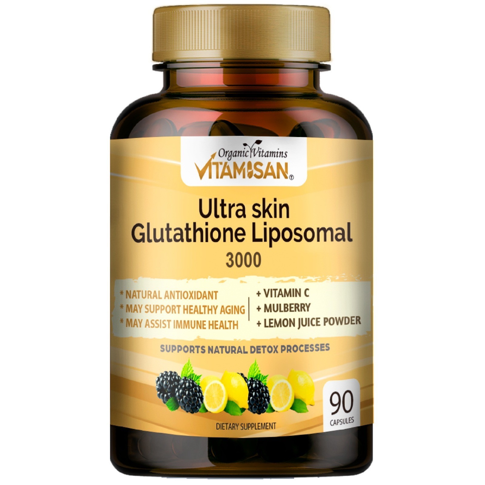 2 Pack Liposomal Glutathione 3000mg + Vitamin C Antioxidant Skin 180 Caps
