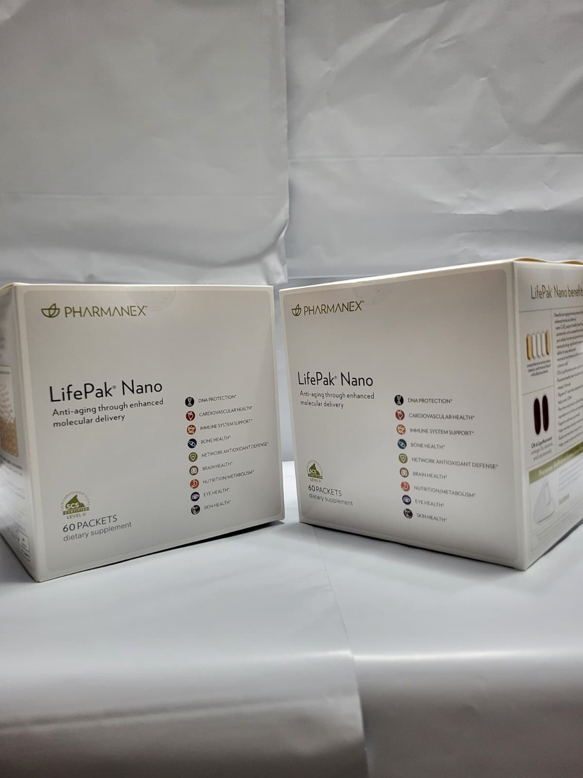 2-Packs Nu Skin NuSkin Pharmanex Lifepak Nano 60 packets Exp: 12/2027