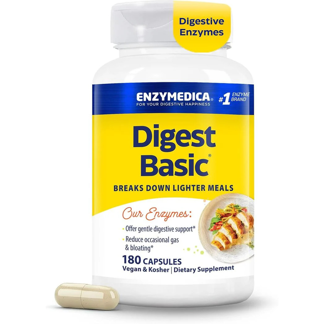 Enzymedica Digest Basic Full Spectrum Digestive Enzymes 180 Capsules