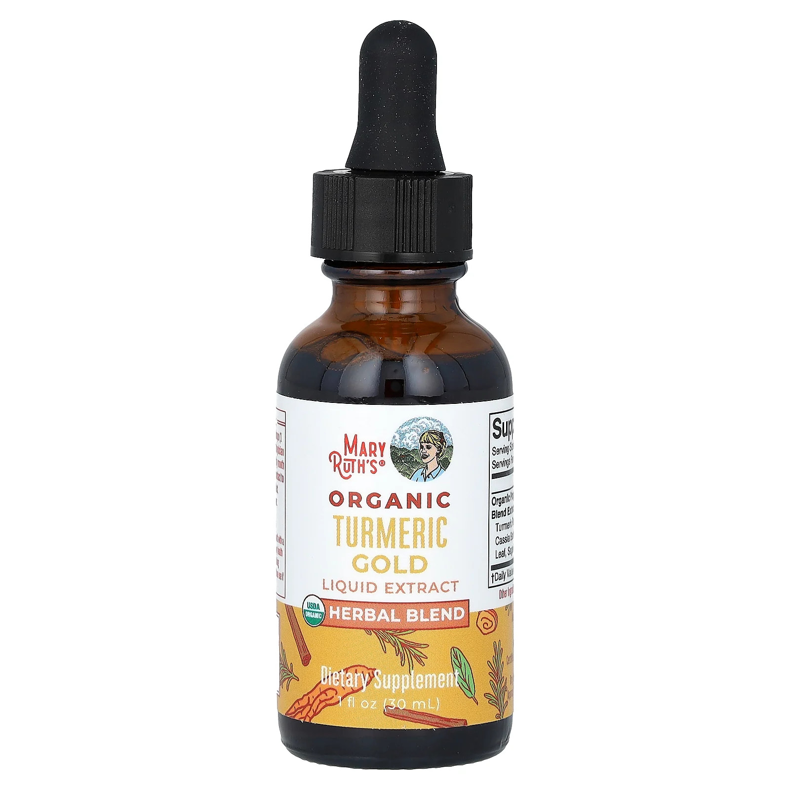Organic Turmeric Gold Liquid Extract, Alcohol Free, 1,180 mg, 1 fl oz (30 ml)
