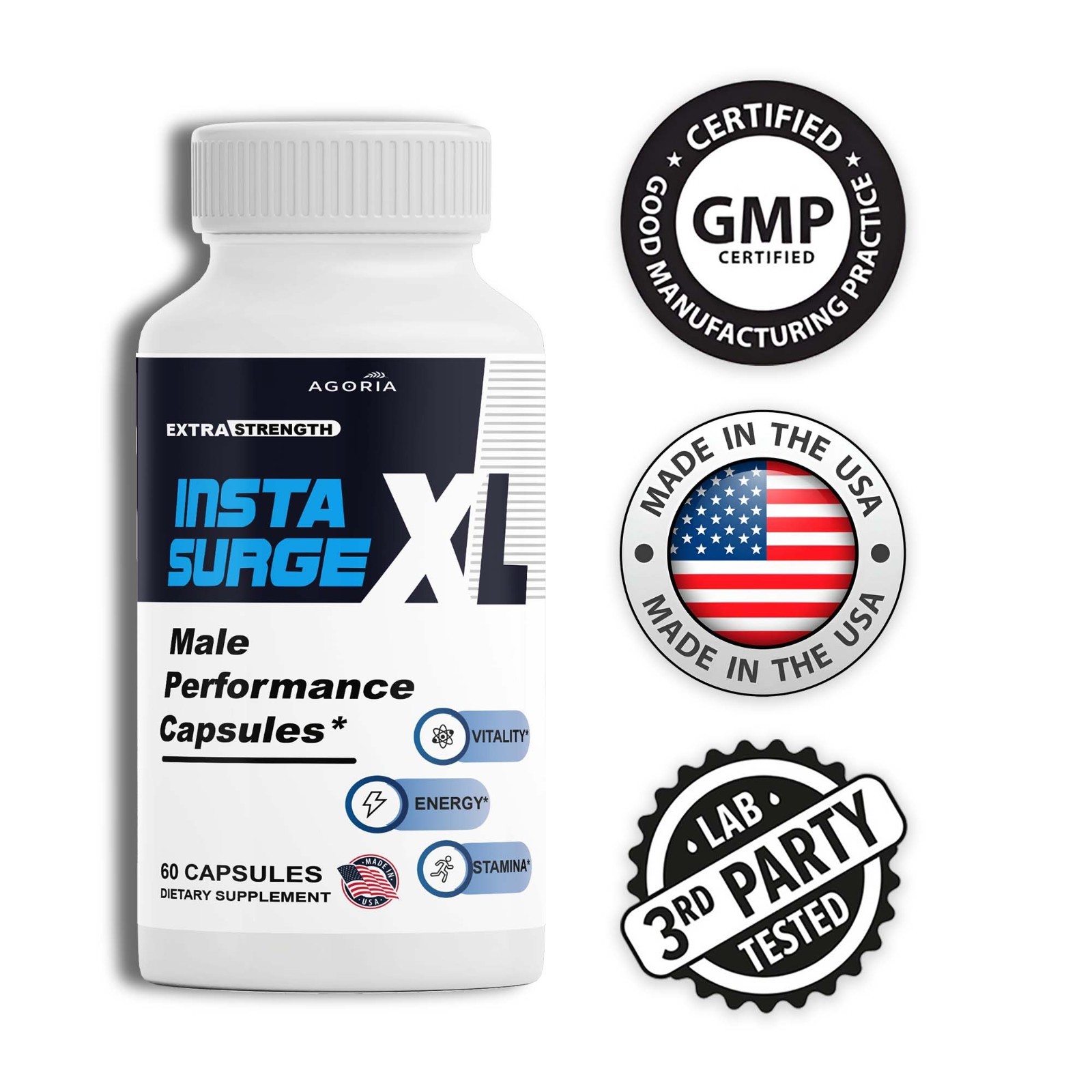 (6 Pack) Insta Surge XL Advanced Male Support Supplement InstaSurgeXL Capsules