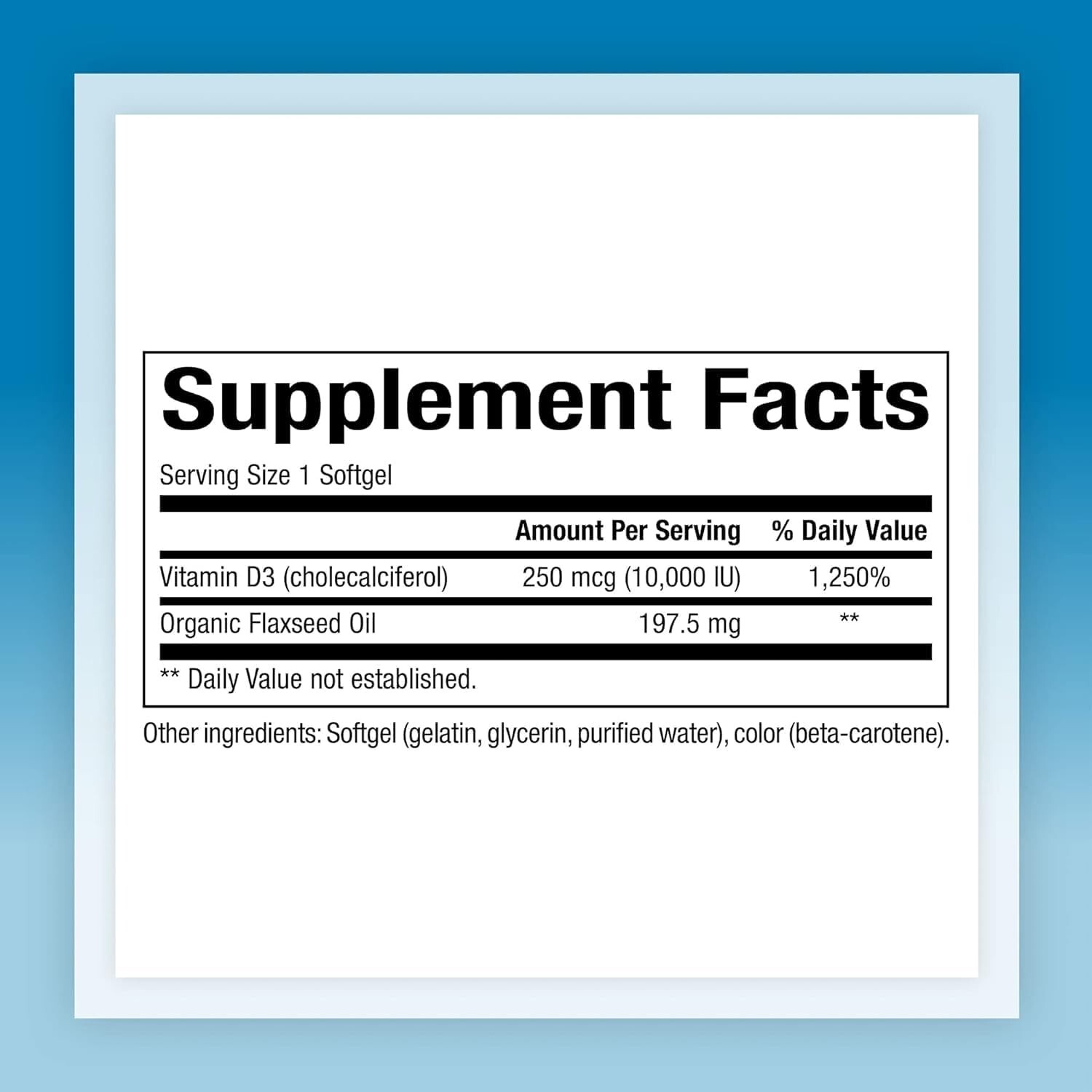 Natural Factors Vitamin D3 250 mcg 10,000 IU 120 caps