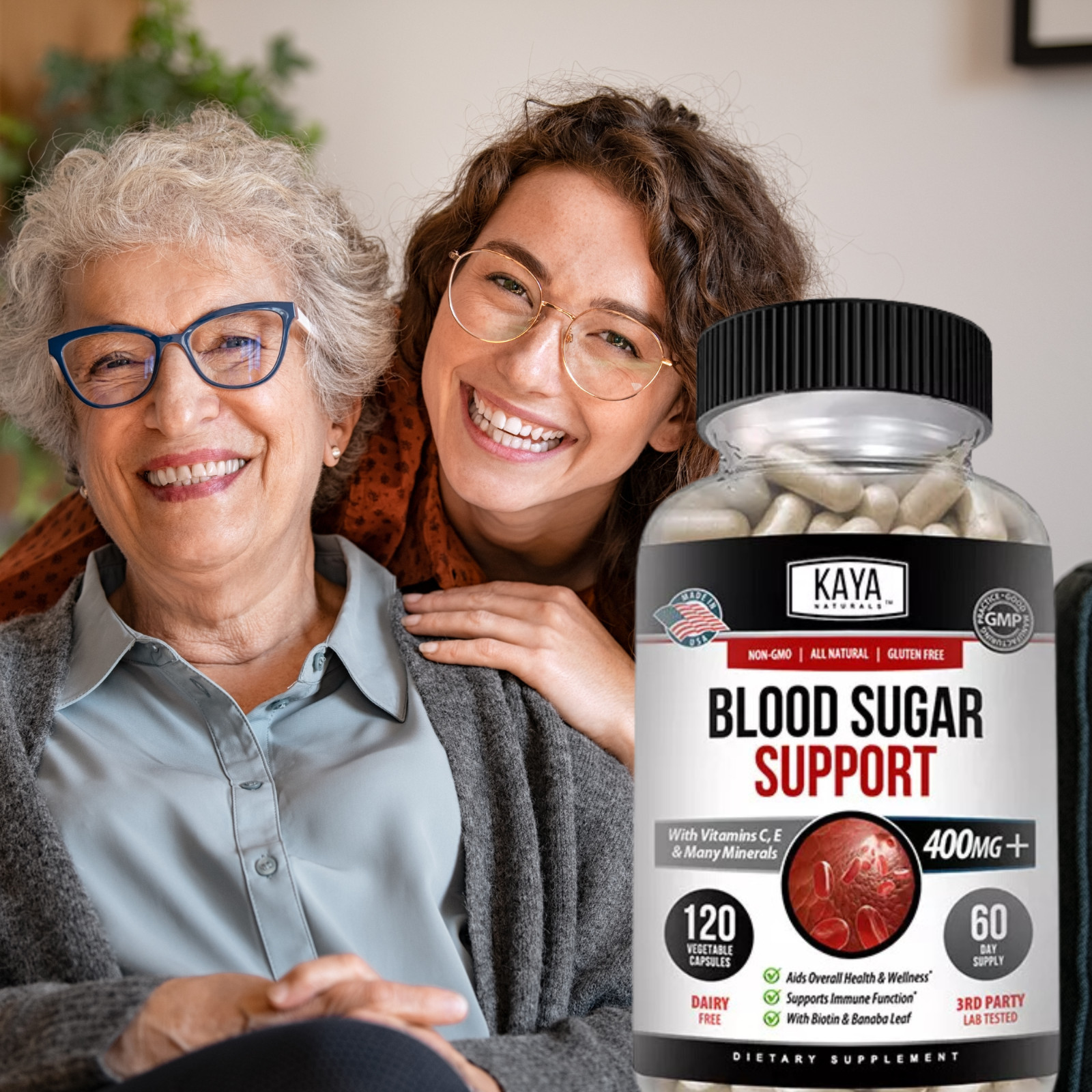 BLOOD SUGAR SUPPORT Alpha Lipoic Acid & Cinnamon 20 Herbs 120 Capsules