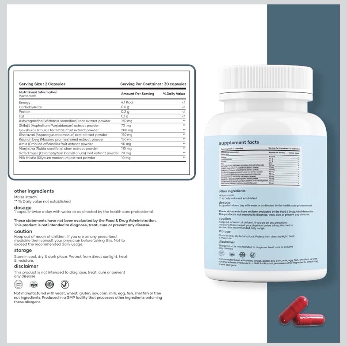 Mars Surge Max Caps Natural Mineral Supplement for Energy and Vitality