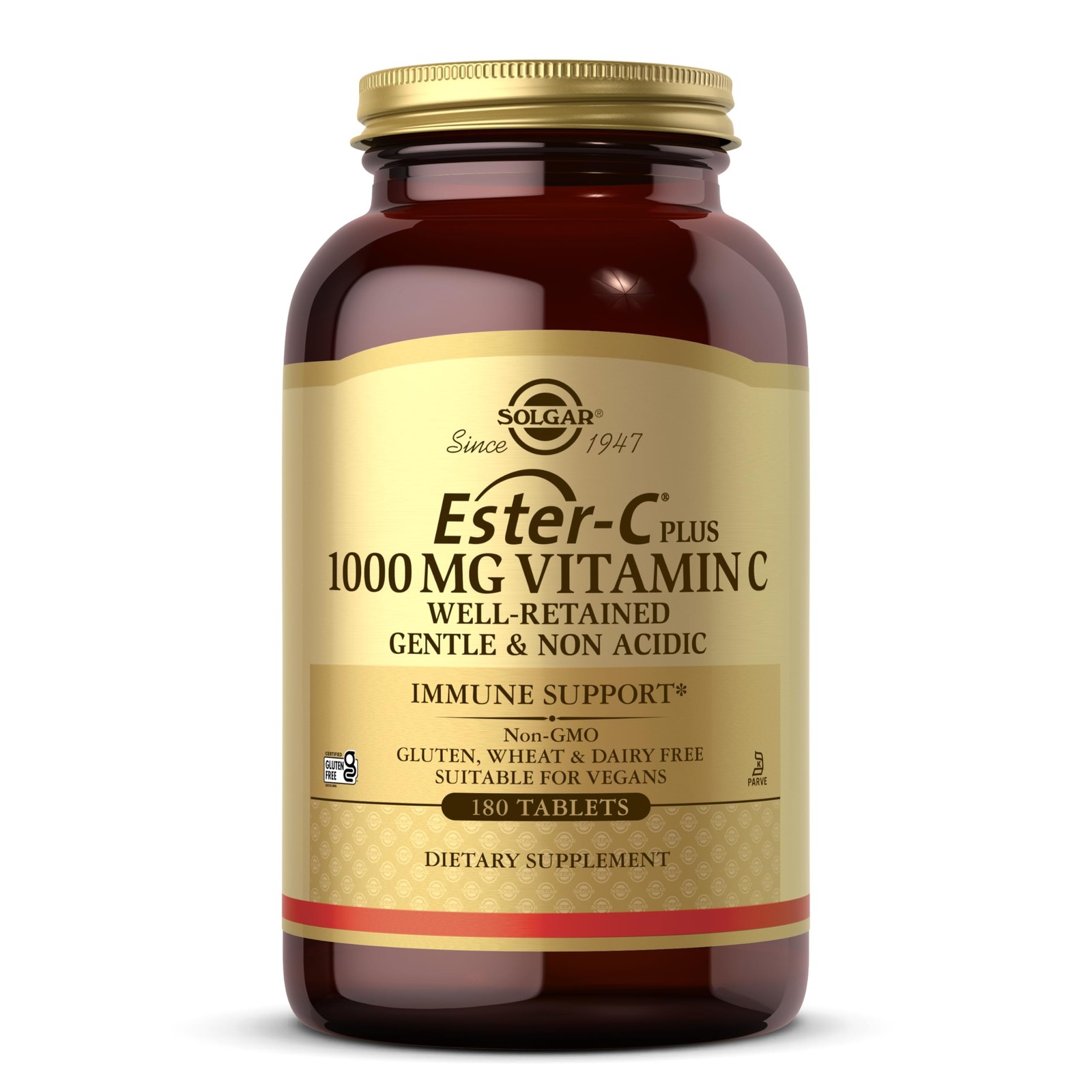 Solgar Ester-C Plus 1000 mg Vitamin 180 Count (Pack of 1), Standard Packaging