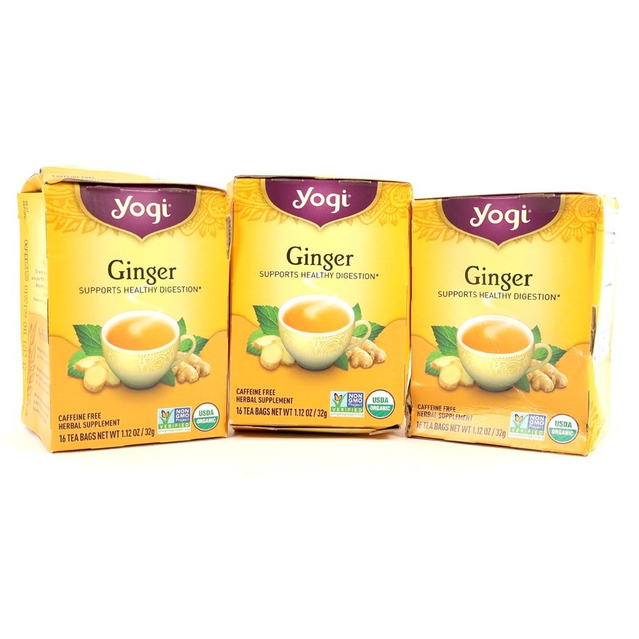Yogi Organic Ginger Tea Bags 16 ct 1.12 oz (3 Boxes)