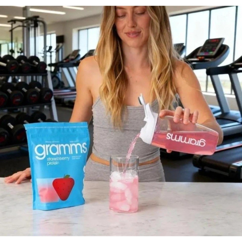 Gramms Strawberry Acai Clear Whey Isolate, 20g Protein, 0 Sugar Grass-Fed Powde