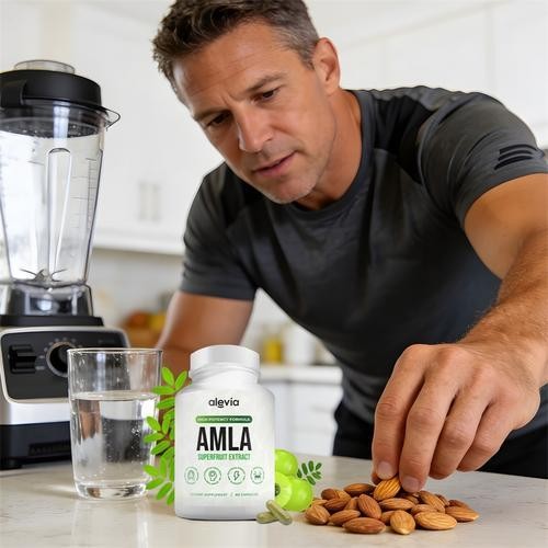 Alevia Organic Amla Capsules 1000mg Indian Gooseberry Antioxidant Supplement 60c