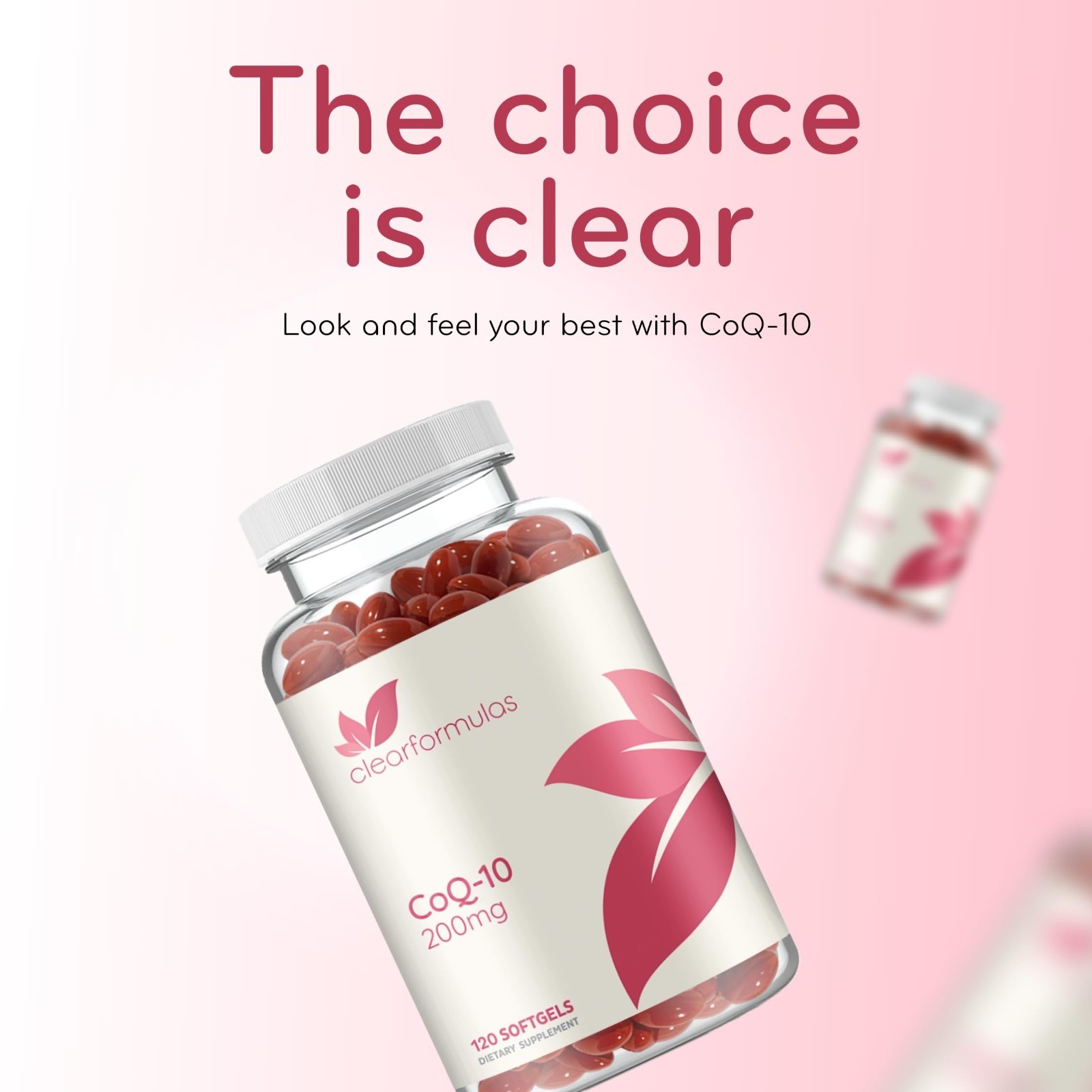 CoQ10 200mg Softgels – Quick Absorption Antioxidant for Heart & Energy Support,