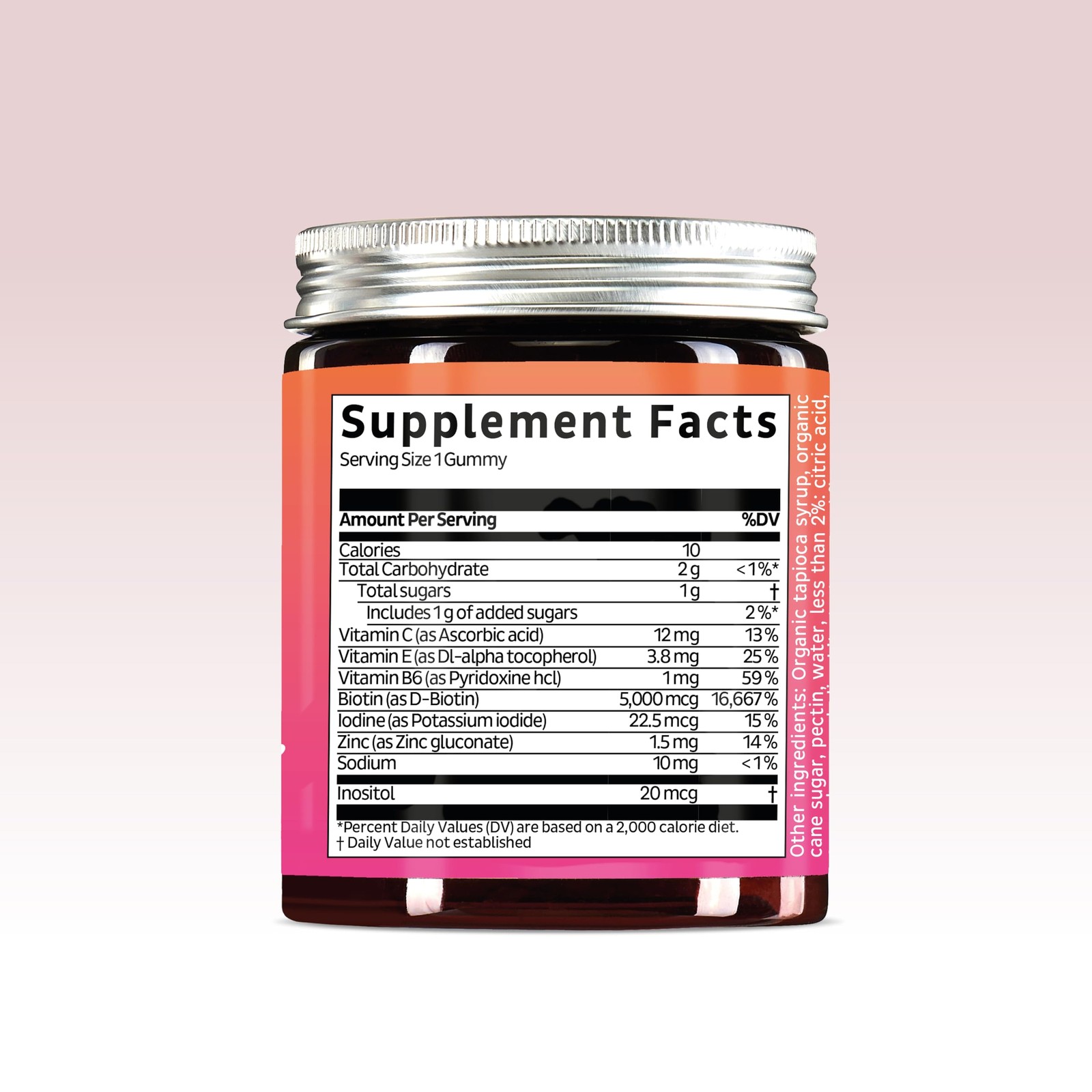 Biotin Gummies for Hair, Skin & Nails. 5,000 mcg High 30 Count (Pack of 1)