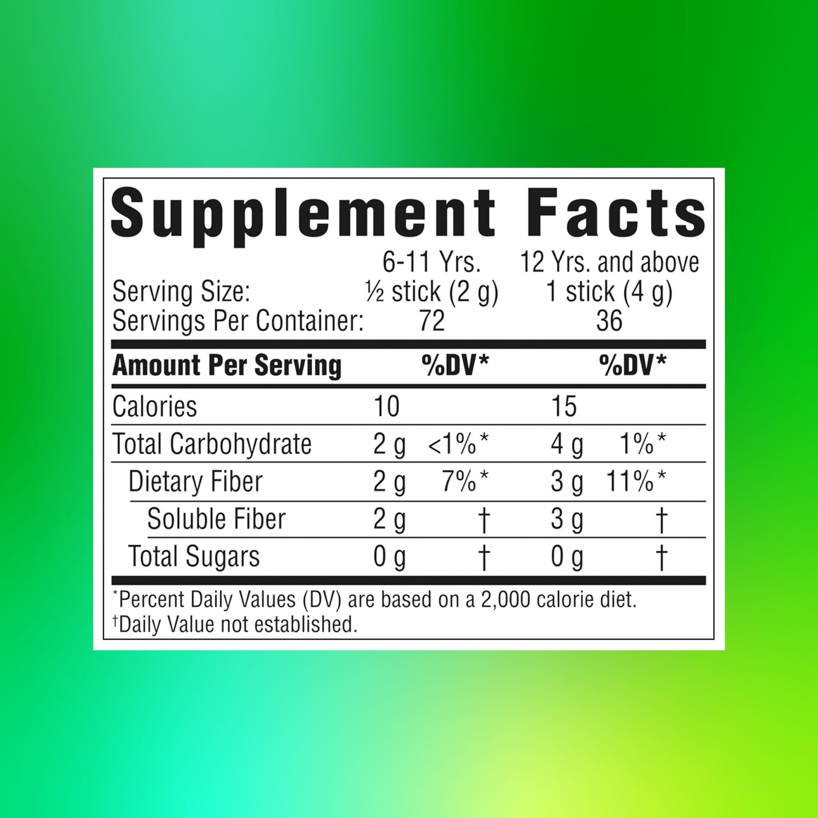 Prebiotic Fiber Supplement Powder, Unflavored, 28 Stick Packs