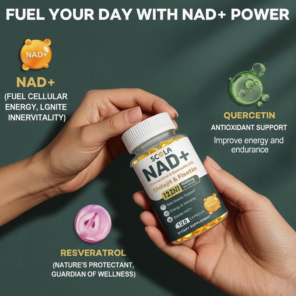 NAD supplement, 1500mg resveratrol containing supplement, 120 capsules USA Ship