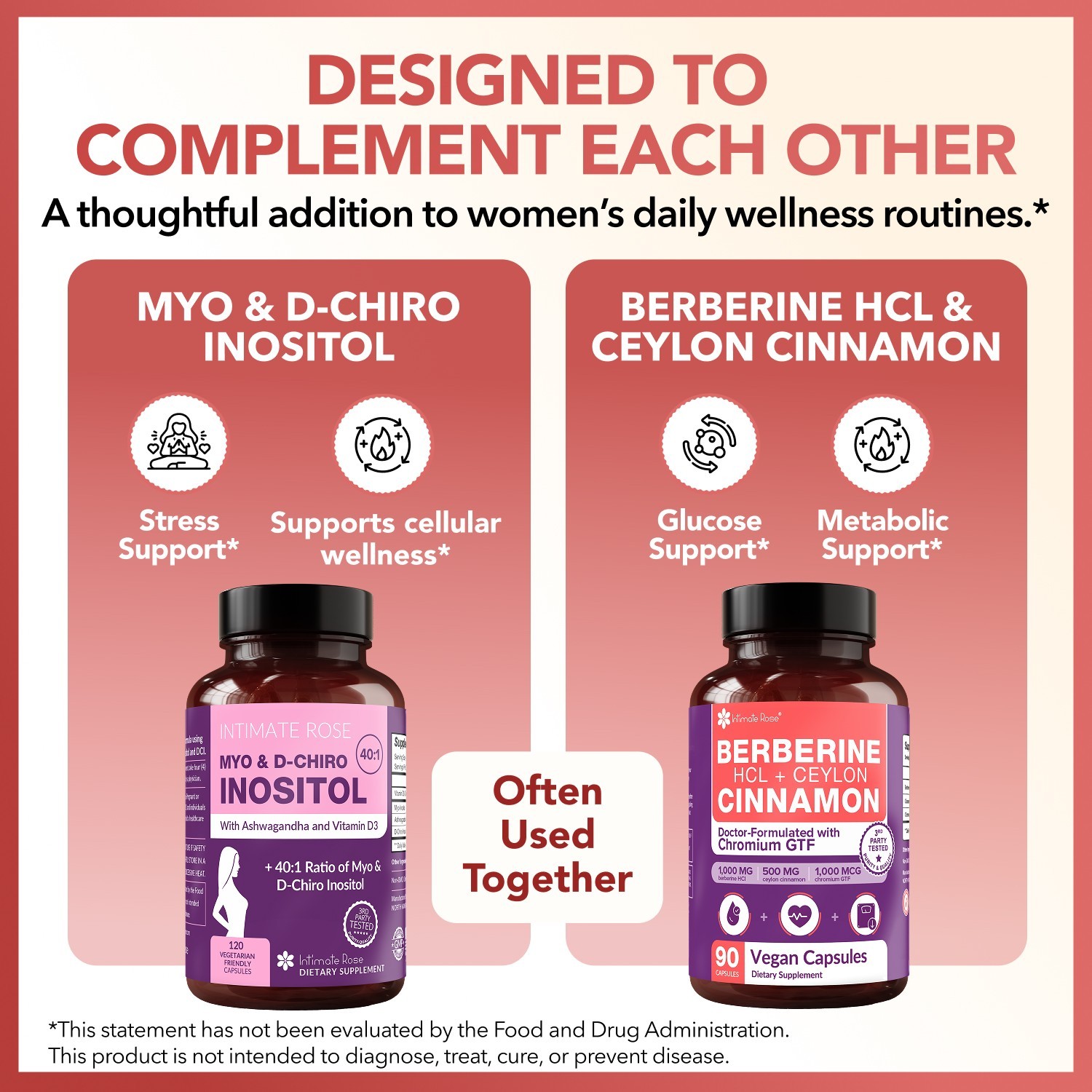 Berberine 1500mg Ceylon Cinnamon Chromium Supplement 90 Capsules Metabolism