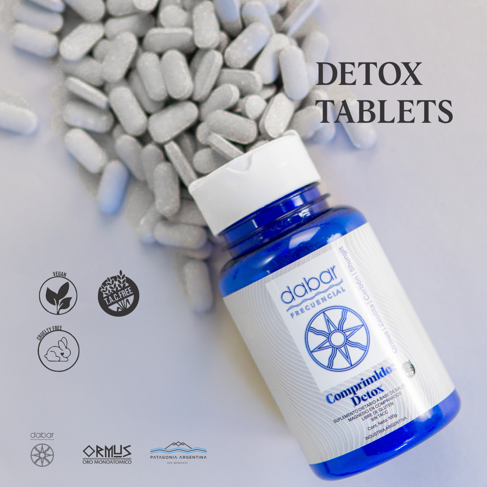DETOX TABLET W ORMUS,ZEOLITE,SHUNGITE &ACTIVATED CHARCOAL-ELIMINATES HEAVY METAL