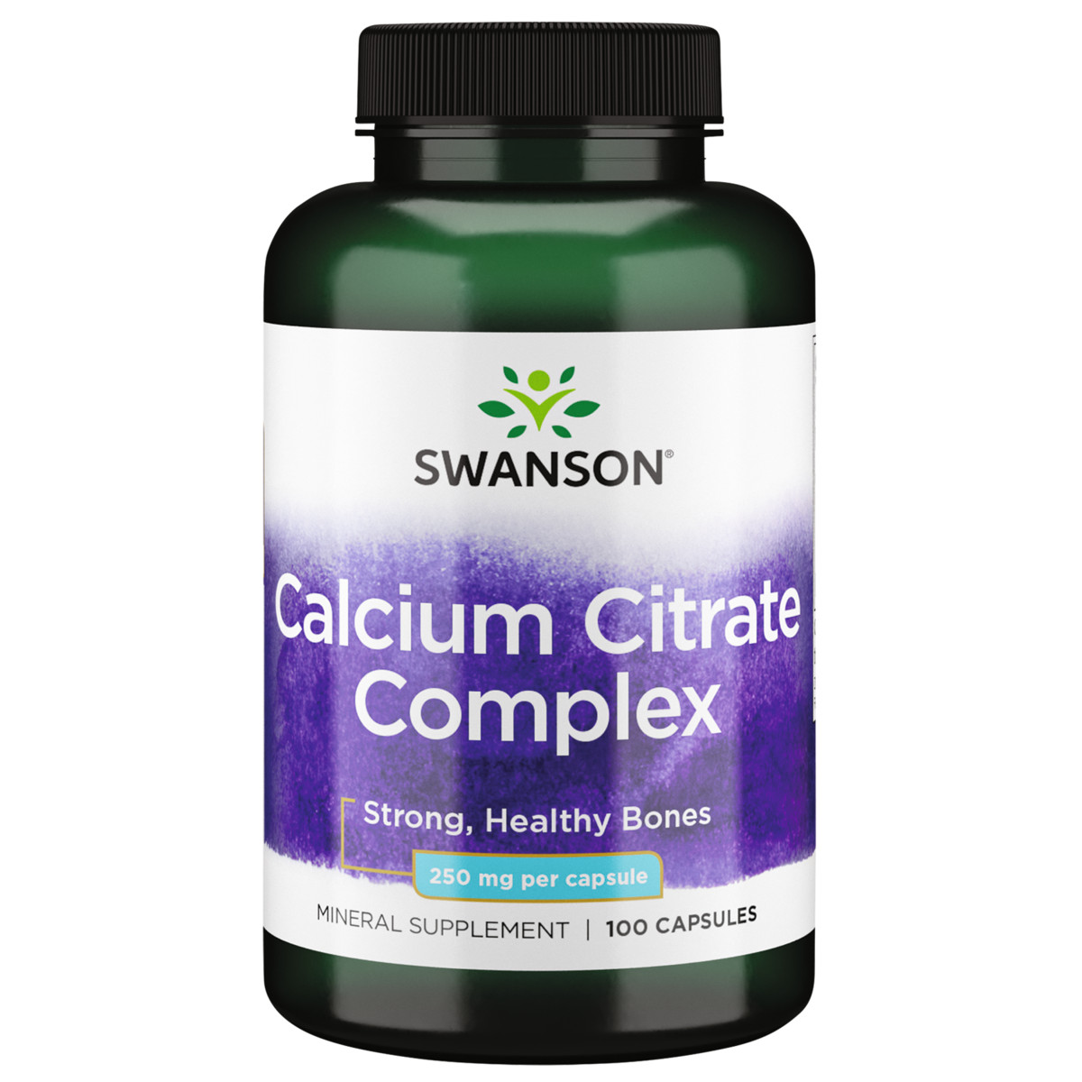 Swanson Calcium Citrate Complex Capsules, 250 mg, 100 Count