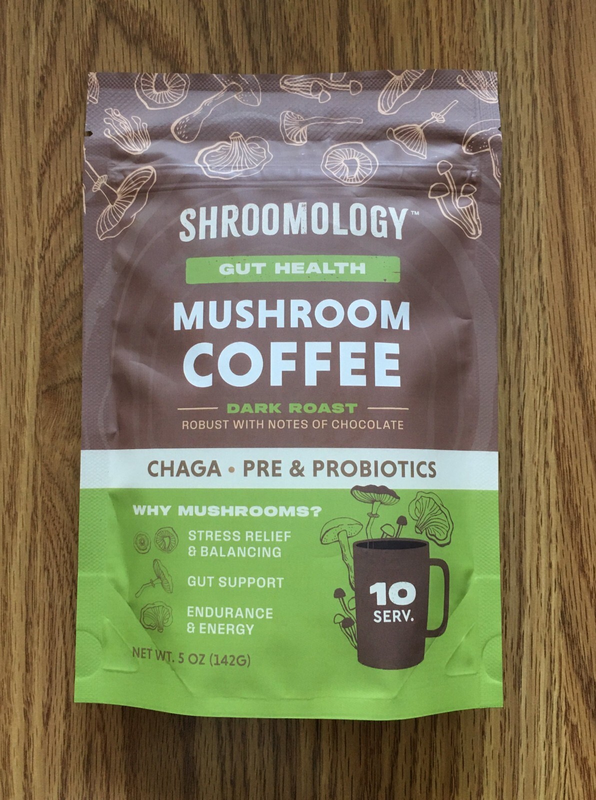 360 Nutrition Gut Health Mushroom Coffee – Dark Roast 5 Oz Exp 2027-05-05