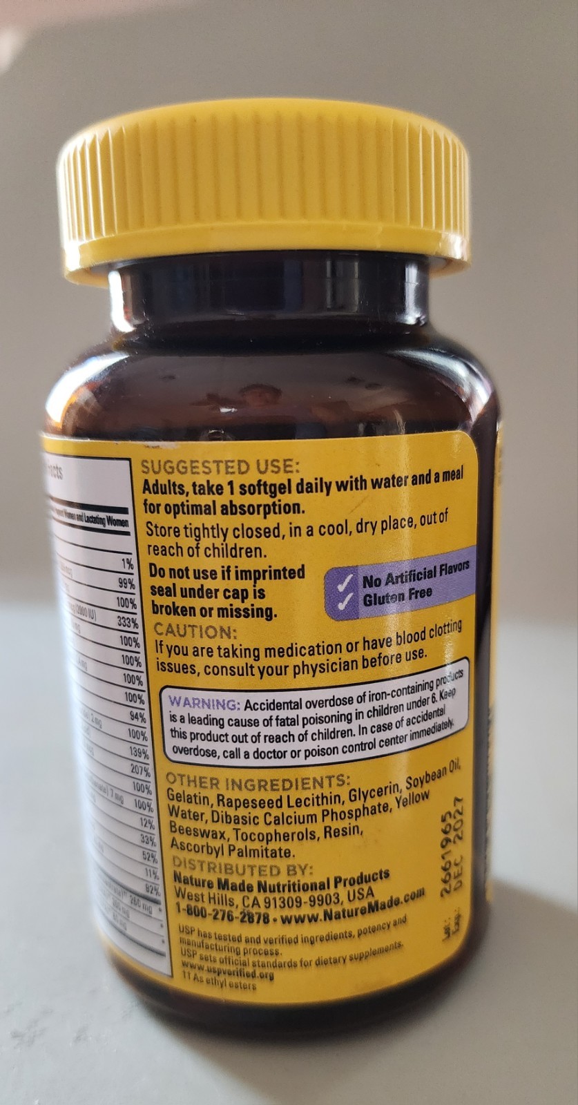 Nature Made Postnatal Multi + 200mg DHA ~ 60 Softgels ~ EXP 12/2027