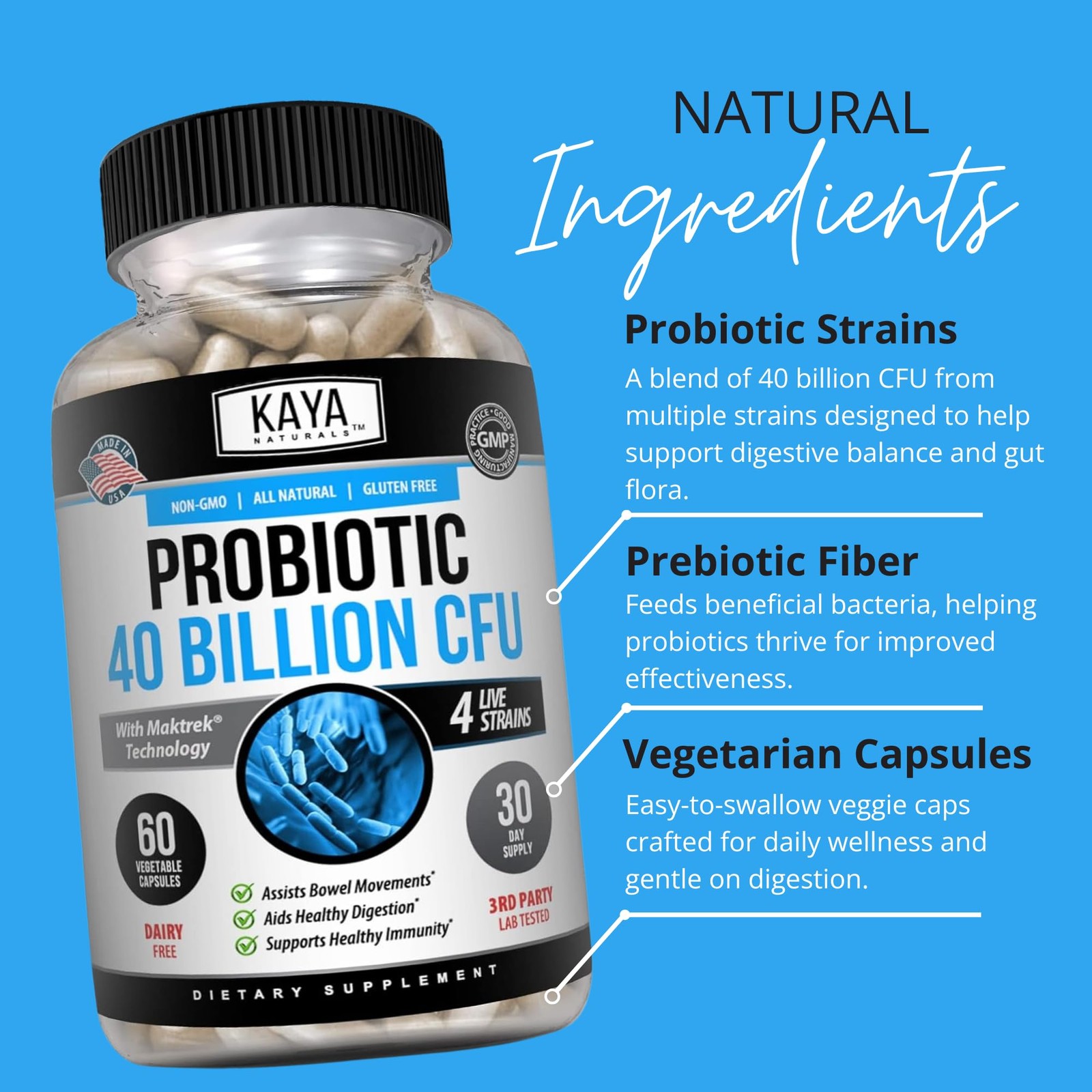 Probiotic 40 Billion CFU – Probiotics for Women, Probiotics for Men and Adult…
