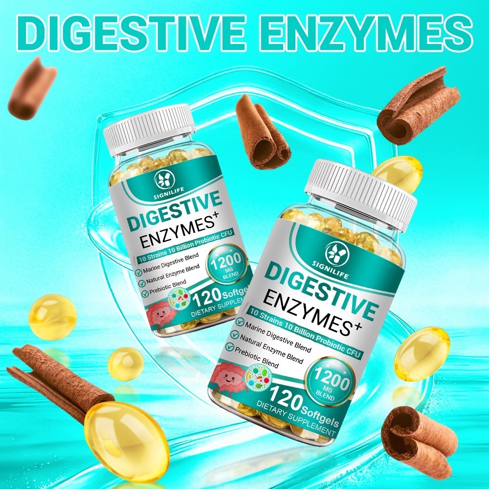 Digestive Enzymes Prebiotic & Probiotics Gas, Constipation & Bloating Relief 120
