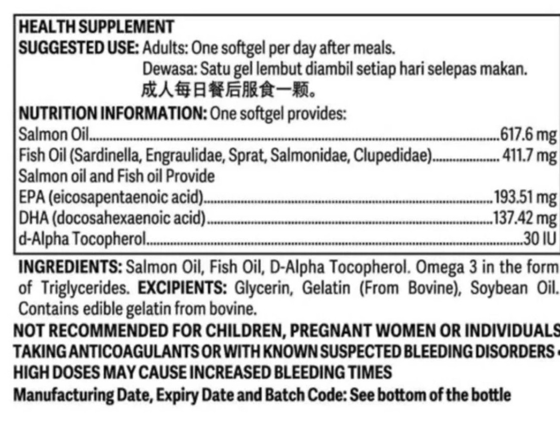 2x Nutrilite Salmon Omega Complex EPA & DHA 60 ct Softgels