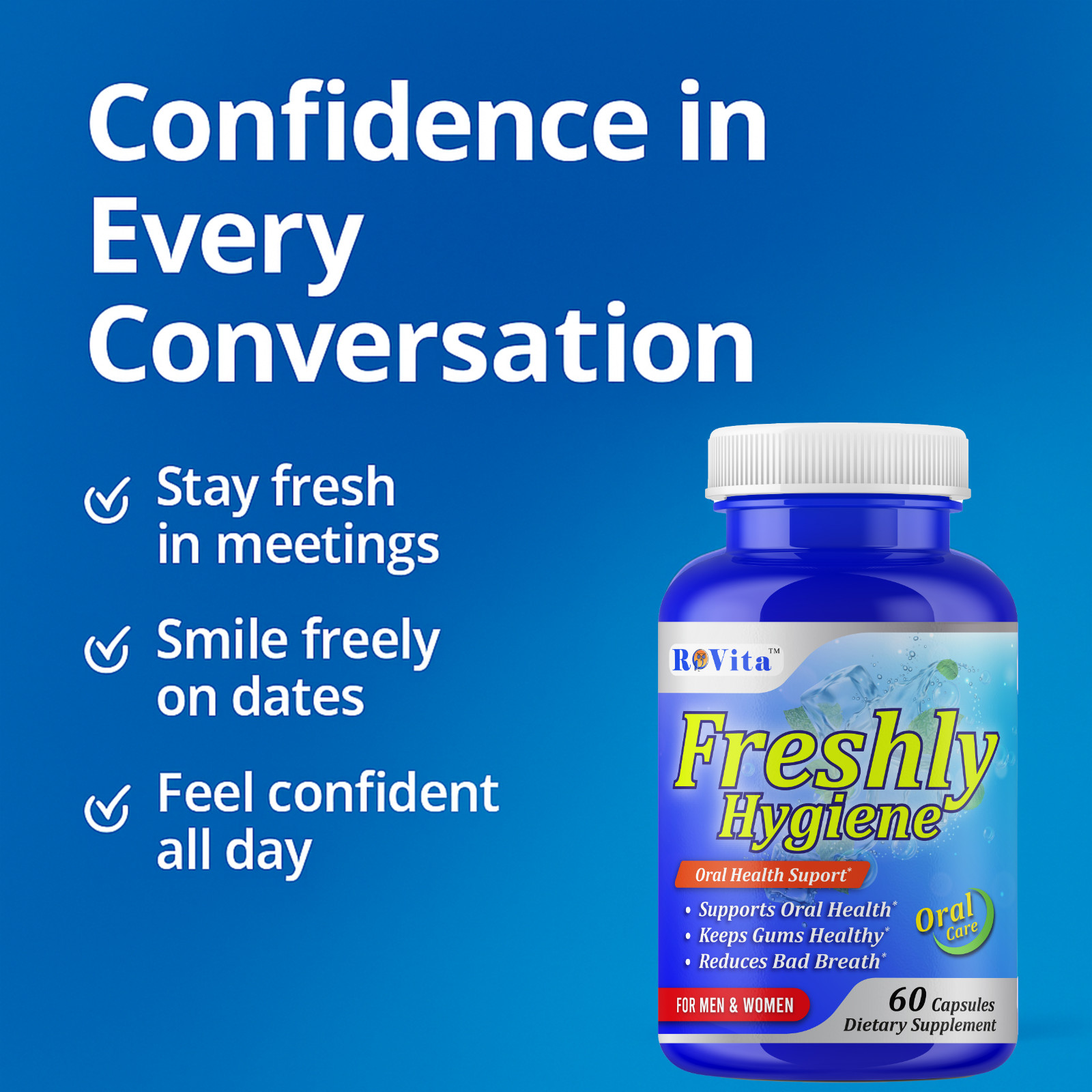 Oral Breath Freshener Dental Probiotics –Oral Health Supplement for Fresh Breath